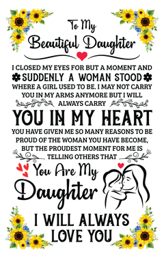 To My Daughter Proud – Leather Journal